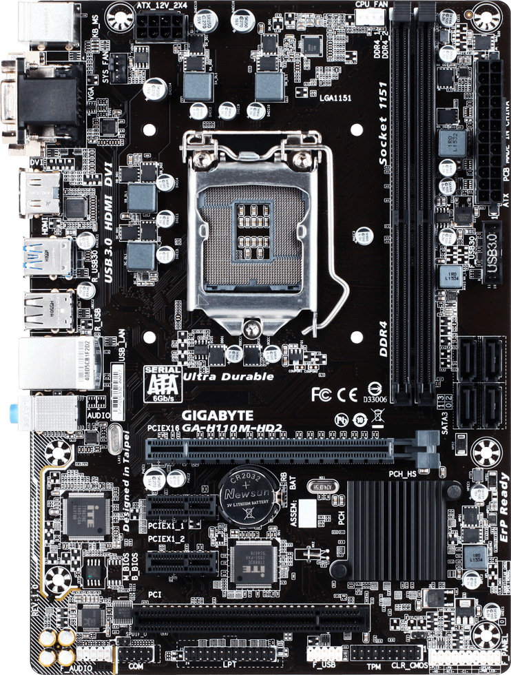 Gigabyte GAH110MHD2 Motherboard Specifications On MotherboardDB