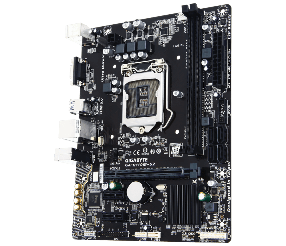 Gigabyte GA-H110M-S2 - Motherboard Specifications On MotherboardDB