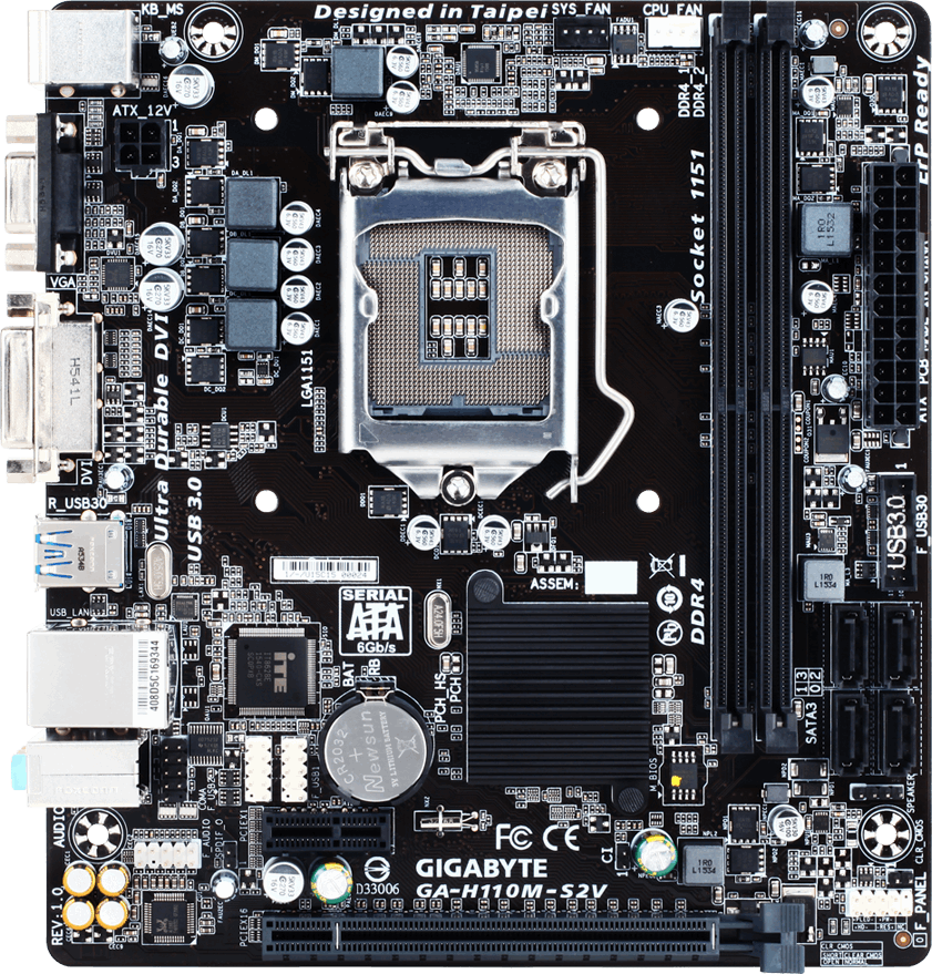 Gigabyte GA-H110M-S2V - Motherboard Specifications On MotherboardDB