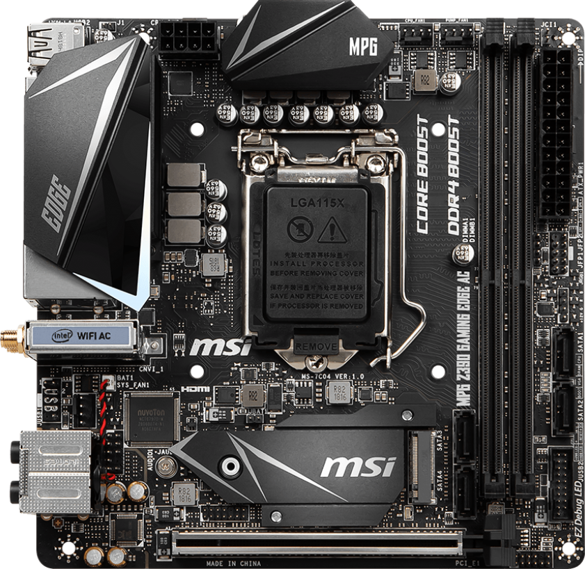 Msi Mpg Z390i Gaming Edge Ac Motherboard Specifications On Motherboarddb